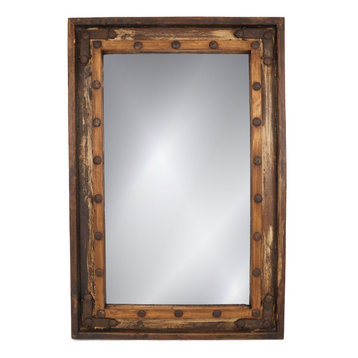 El Paso Vanity Accent Mirror, 23"x35", Antiqued White