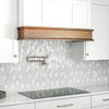 Elegant Glass and Marble Rhomboid Design Mosaic Backsplash Tile, Sheet