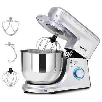 Costway Electric Food Stand Mixer 6 Speed 7.5Qt 660W Tilt-Head Stainless Steel