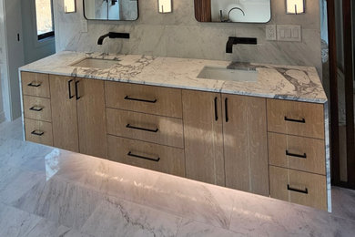 Inspiration for a contemporary bathroom remodel in Boston
