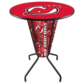 Lighted New Jersey Devils Pub Table