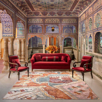 Bejeweled Inheritance Hand Knotted Woollen And Silk Rug