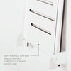 Seachrome SlimLine Folding Wall Mount Shower Seat, White Seat With White Frame