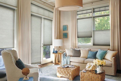 Inspiration for a coastal living room remodel in Baltimore