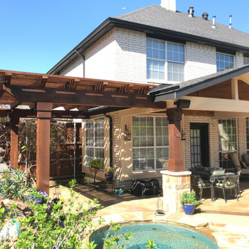 Coppell, TX, Poolside Patio Cover with Pergola