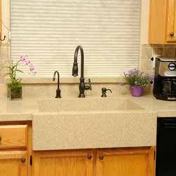 Custom Made Corian Farmhouse Sink - Products