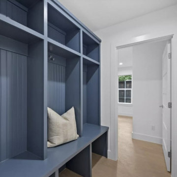 Mudroom with Custom Built-In Storage Bench