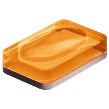 Rectangle Countertop Soap Dish, Orange
