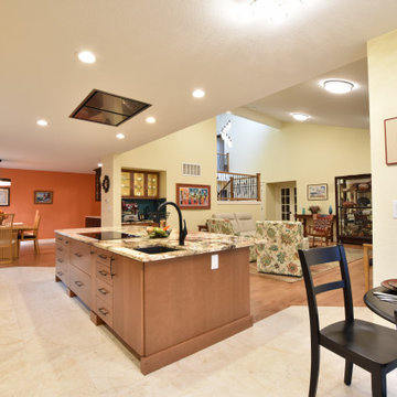 Southwest inspired transitional main floor remodel and pool addition