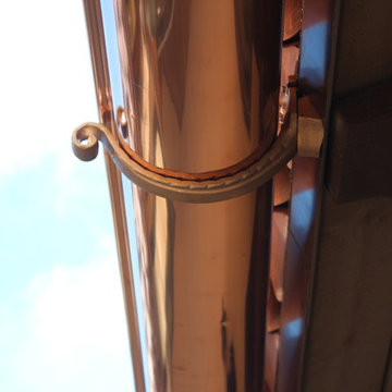 New Home in Palmdale Ca. First day Copper Half Round Gutter