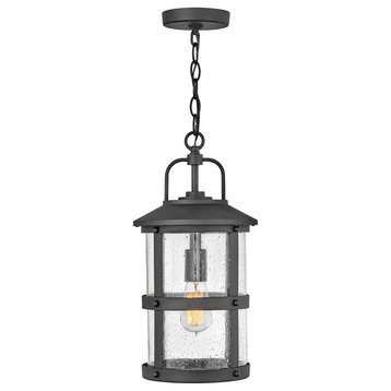 Hinkley 2682BK-LL Lakehouse - 1 Light Medium Outdoor Hanging Lantern in Coastal