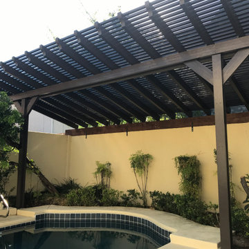 Angled Poolside Pergola San Antonio, TX
