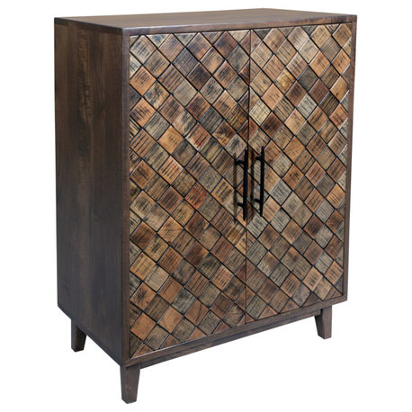 Ethan 2-door Solid Wood Bar Cabinet