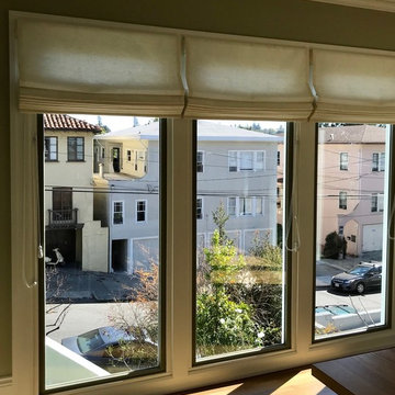 Outside Mount Roman Shades in Rockridge