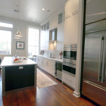 Contemporary Downtown Condo with Floor to Ceiling Cabinetry and Double Sub Zero