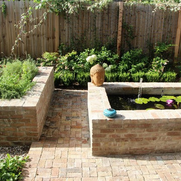 Herbs and Pond...beautiful hand made brick!