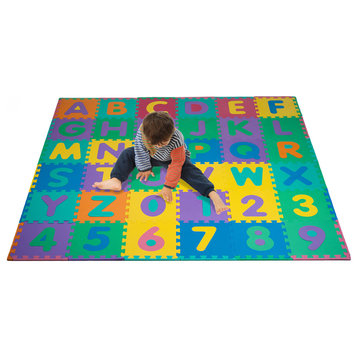 Foam Floor Alphabet and Number Puzzle Mat, 96 Piece by Trademark Games