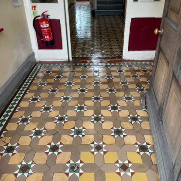 Large Victorian Tiled Hallway Renovated at Lichfield Cathedral School