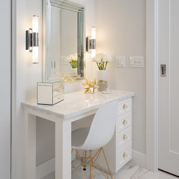 Glam Master Bathroom & Living Room - Steveston Home