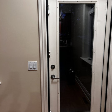 Clear Security Film on Three Glass Entry Doors and a Sidelight