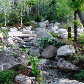 Natural spa and stream water feature