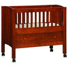 Chelsea Home Halifax Solo Bassinet-Drawer Pad not Included in Sap Cherry