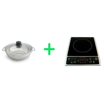 Combination of 1300W Induction Cooker + Stainless Steel Pot