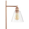 Lorena 22.25" Modern Glam Metal/Marble LED Table Lamp, Copper by JONATHAN  Y