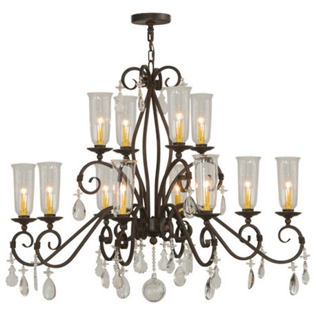 48W Zola 12 LT Two Tier Chandelier