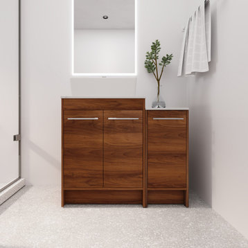 BNK 36" Freestanding Modern Bathroom Vanity With Sink Combo, Rectangular Basin, 36 Inch