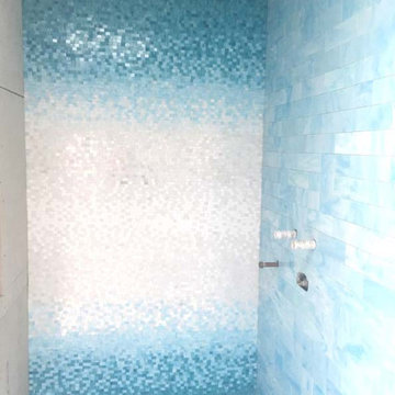 Bathroom Shower Glass Ombre Wall