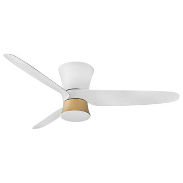 Hinkley Neo 52" Integrated LED Indoor/Outdoor Flush Mt Ceiling Fan,Matte White