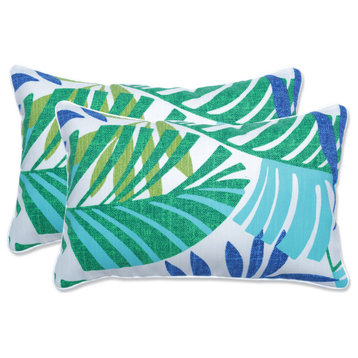 Pillow Perfect Islamorada Blue/Green Rectangle Throw Pillow, Set of 2