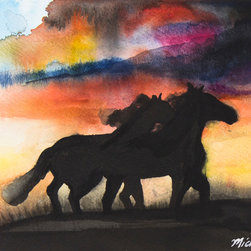 Two Horses, Michal Baksh - Fine Art Prints