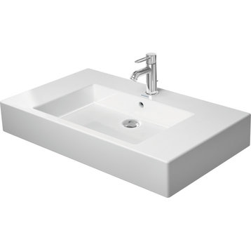 Duravit Vero Bathroom Sink 85cm 03298500001 White WonderGliss