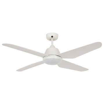 Lucci Air Aria 132-cm LED Light with Remote Ceiling Fan, White