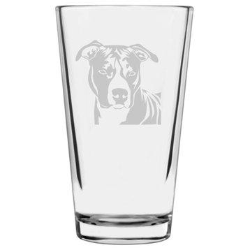 American Staffordshire Terrier Dog All Purpose 16oz. Libbey Pint Glass