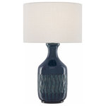Currey and Company - Currey and Company 6000-0515 Samba - One Light Table Lamp - Our Samba Blue Table Lamp is luminous with its oceSamba One Light Tabl Ocean Blue Off White *UL Approved: YES Energy Star Qualified: n/a ADA Certified: n/a  *Number of Lights: Lamp: 1-*Wattage:150w E26 bulb(s) *Bulb Included:Yes *Bulb Type:E26 *Finish Type:Ocean Blue