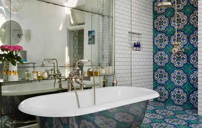 Room of the Week: A Classic Bathroom is Lifted With Bold, Bespoke Tiles