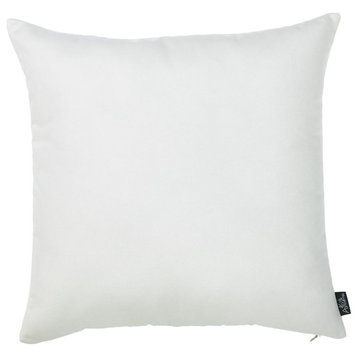 Set Of 2 Bright White Brushed Twill Decorative Throw Pillow Covers - 355368