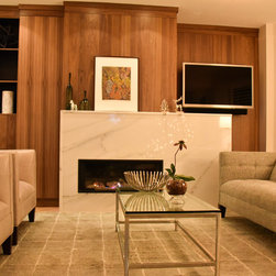 Contemporary Walnut Panelling - Decorative Accents