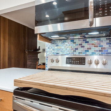 Galley Kitchen Remodel Done with New Custom Cabinets