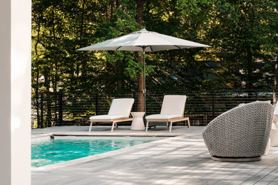 Inspiration for a contemporary pool remodel in Other