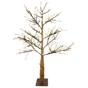 LED 4.5' Brown Tree With Warm White Lights
