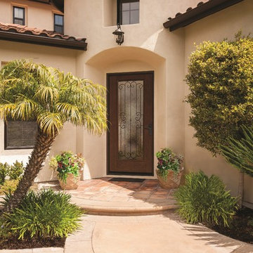Fiber-Classic Mahogany Collection door and sidelites