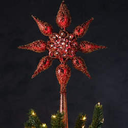Christborn GMBH Bordeaux Star Christmas Tree Topper - Christmas Ornaments