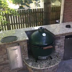 St. Matthew's outdoor kitchen with green egg - Smokers