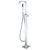Victoria 2-Handle Claw Foot Tub Faucet with Hand Shower, Polished Chrome