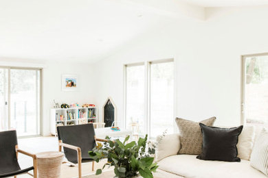 Inspiration for an eclectic family room remodel in Austin