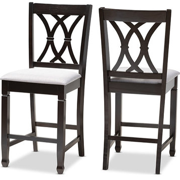 Reneau Counter Height Pub Chair (Set of 2) - Gray, Espresso